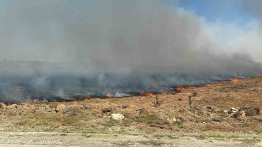 Kırklareli Babaeski'deki mera yangını ekiplerin müdahalesiyle kontrol altına alındı