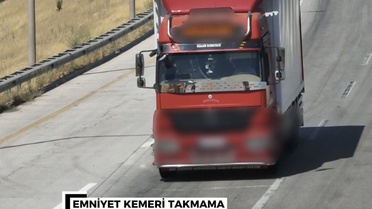 Gaziantep otoyolunda dronlu denetimde 881 araca ceza, 34 araç trafikten men edildi