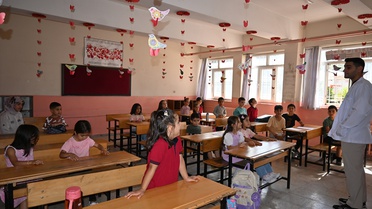 Bitlis Hizan'da öğrenciler uyum haftası etkinlikleriyle okula hazırlanıyor