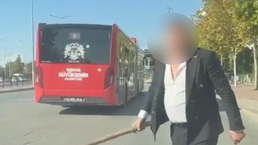 Konya'da trafikte sopayla saldırı girişimine 380 bin TL ceza