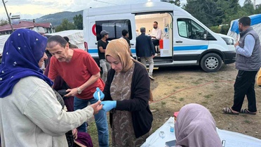 Samsun Çarşamba'da mevsimlik tarım işçileri sağlık taramasından geçirildi