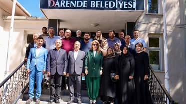 Darende'de Başkan Bozkurt ve Milletvekili Ölmeztoprak yatırım alanlarını gezdi