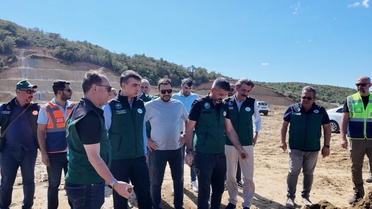 DSİ 11. Bölge Müdürü Yücegök, Tekirdağ'daki İnecik barajlarında incelemelerde bulundu
