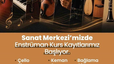 Merkezefendi Sanat Merkezinde enstrüman kurs kayıtları başlıyor