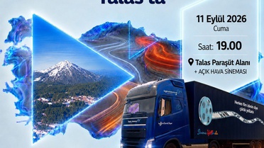 Sinema Yollarda projesi Talas'ta, Mobil sinema tırı 11 Eylül'de iniş alanında