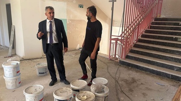 Söke'de lise güçlendirme çalışmalarını İlçe Milli Eğitim Müdürü yerinde inceledi