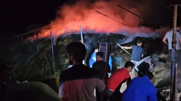 Karabük Eflani'de ot balyası yangını, 10 ton buğday kurtarıldı
