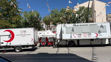 Diyarbakır Çermik'te kan bağışı kampanyasına vatandaşlar ilgi gösterdi