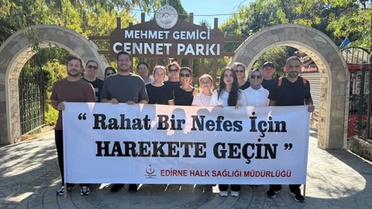 Keşan'da Cennet Parkı'nda fiziksel aktivite etkinliği düzenlendi