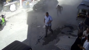 Konya Ereğli'de iş yerindeki tüp patladı, o anlar güvenlik kamerasına yansıdı