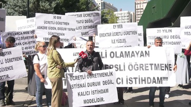 Ücretli öğretmenler 70. kez MEB önünde, emekli olamadan kadro bekliyor
