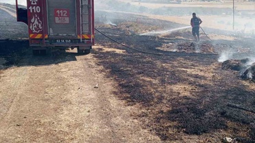 Afyonkarahisar Şuhut'ta otluk yangını itfaiyenin müdahalesiyle söndürüldü