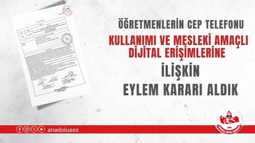 AES, MEB'in öğretmenlere cep telefonu yasağına karşı eylem kararı aldı