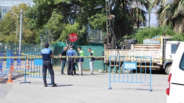 Samsun Canik'te gazetecilere çekim engeli, polis güvenlik şeridi dışında izin verdi