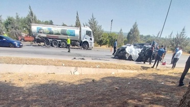 Kahramanmaraş Dulkadiroğlu'nda otomobil sulama tankerine arkadan çarptı, sürücü öldü