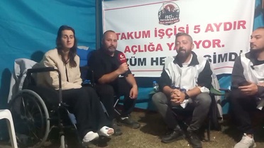 Atakum Belediyesi işçilerinin maaş ödemesi için başlattıları eylem sürüyor