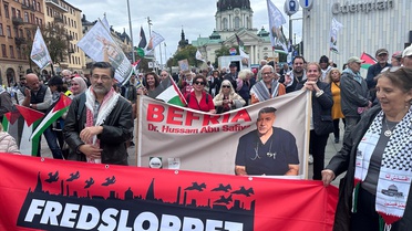 Stockholm'de Gazze ve Lübnan saldırılarına karşı gösteri düzenlendi