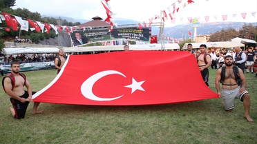 Belen'de aba güreşinde başpehlivanlık Ahmet Çağatay'ın oldu