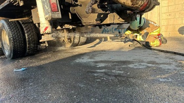 Arsuz Karahüseyinli'de tırda çıkan yangın ekiplerin müdahalesiyle söndürüldü