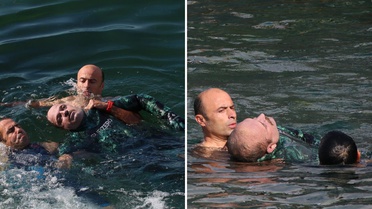 Kız Kulesi sahilinde can pazarı! Dalgıç son anda kurtarıldı