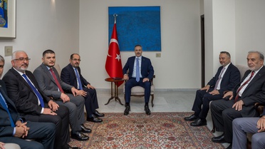 Fidan, Şam'da Suriye Türkmen Meclisi Başkanı Mustafa ve heyetini ağırladı