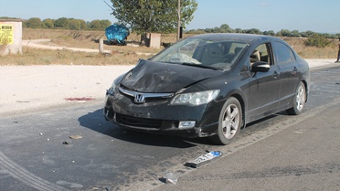 Balıkesir Manyas'ta otomobille çarpışan motosiklet sürücüsü Hikmet Işık hayatını kaybetti