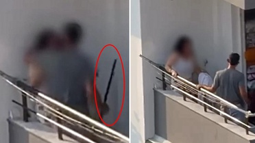 Balkonda kadına sopalı dehşet emniyeti harekete geçirdi! O cani gözaltında