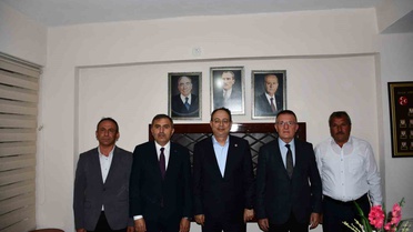 MHP'li Topsakal, Vezirköprü İlçe Başkanı Doğru'ya hayırlı olsun ziyaretinde bulundu