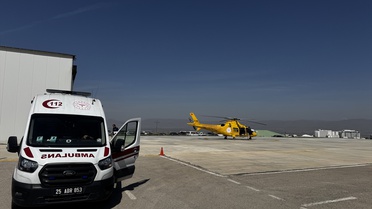 Erzurum Karaçoban'daki hamile kadın helikopterle hastaneye sevk edildi