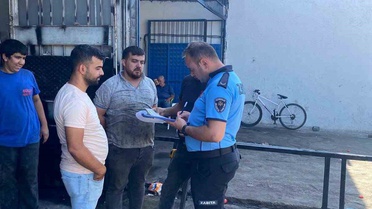 Germencik'te sanayi sitesindeki işletmelere ruhsat denetimi yapıldı
