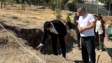 Kemah'ta Sultan Melik Türbesi'ndeki restorasyon çalışmaları yerinde incelendi