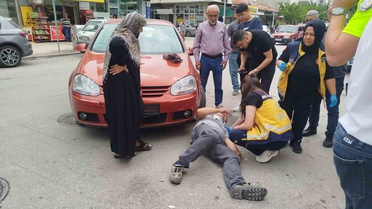 Çivril’de elektrikli bisiklete otomobil çarptı: 1