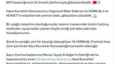 Haluk Görgün ve Orgeneral Dalkıran, HÜRKUŞ-2 ve HÜRJET ile test uçuşu gerçekleştirdi