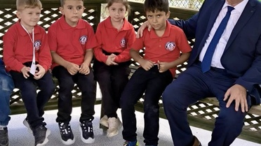 Hisarcık'ta protokol, ilkokul 1. sınıf öğrencilerini ziyaret etti