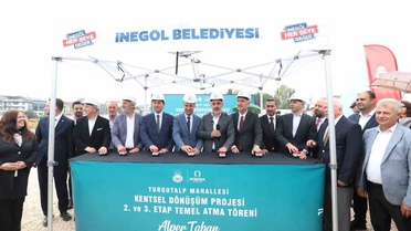 İnegöl’de kentsel dönüşümün 2. ve 3. etaplarında temel atıldı
