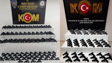 Konya'da Kıskaç operasyonunda 20 şüpheli 244 tabancayla yakalandı