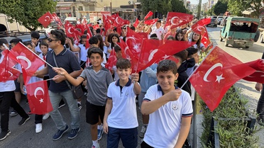 Aydın Efeler'de Gaziler Günü yürüyüşüne öğrenciler ve bando eşlik etti