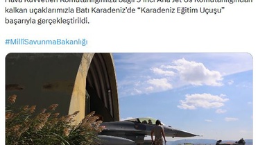 Hava Kuvvetleri Batı Karadeniz'de Karadeniz Eğitim Uçuşu gerçekleştirdi