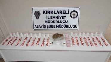 Lüleburgaz'da sırt çantasında uyuşturucu bulunan şüpheli tutuklandı