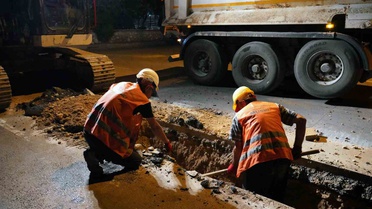 MUSKİ ekiplerinden gece mesaisi