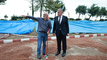 Bulancak'ta fındık üreticileri için kapalı otopark yağışta kullanıma açıldı