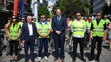 Edirne'de Türkiye, Yunanistan ve Bulgaristan'dan bisikletliler buluştu