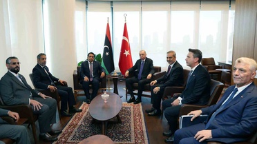 Cumhurbaşkanı Erdoğan, Libya Başkanlık Konseyi Başkanı el-Menfi ile görüştü
