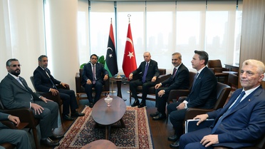 Cumhurbaşkanı Erdoğan, Libya Başkanlık Konseyi Başkanı Menfi ile görüştü