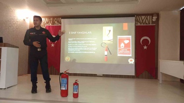 Samsun Havza'da itfaiye ve 112 personeline yangın eğitimi tatbikatla sona erdi