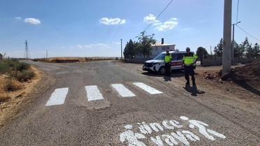 Siirt Kurtalan'da öğrenci güvenliği için 17 okul önünde trafik işaretlemesi yapıldı