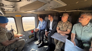 Bingöl'ün ilçe ve vadileri Vali Çelik'in helikopterli uçuşuyla havadan incelendi