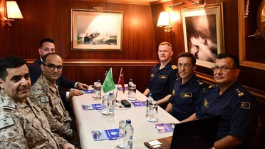 TCG Kemalreis'in Cidde liman ziyaretinde koalisyon komutanlarıyla toplantı yapıldı