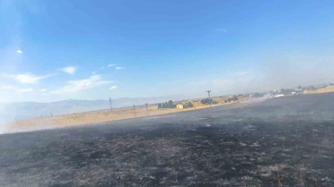 Muş'ta iki anız yangını söndürüldü, İncebel'de meyve ağaçları zarar gördü