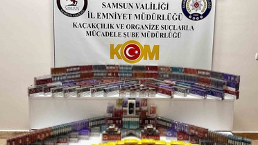 Samsun İlkadım'da operasyonda 1560 paket gümrük kaçağı tütün çubuğu ele geçirildi